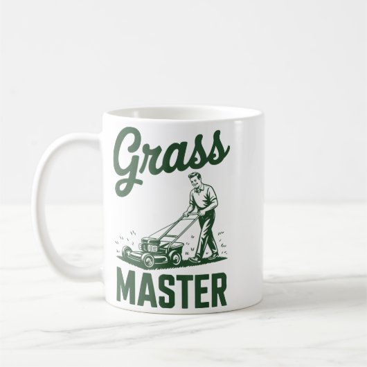 Mug Push Lawn Mower Legend Gr Master Dad Funny Mowing  (Gauche)