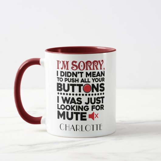 Mug Push Your Buttons Maman Gag (Gauche)