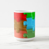 Mug Puzzle 3D Multicolore sensibilisation sur l'autism (Centre)