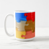 Mug Puzzle 3D Multicolore sensibilisation sur l'autism (Gauche)