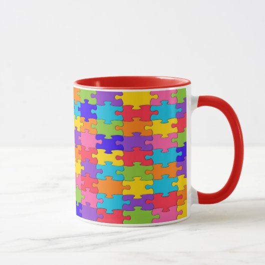 Mug Puzzle coloré (Droite)