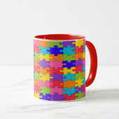 Mug Puzzle coloré (Devant droit)