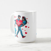 Mug Puzzle d'amour personnalisé - Mon morceau manquant (Devant gauche)