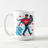 Mug Puzzle d'amour personnalisé - Mon morceau manquant (Gauche)