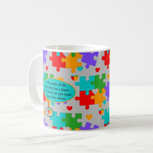 Mug Puzzle de la vie (Devant gauche)