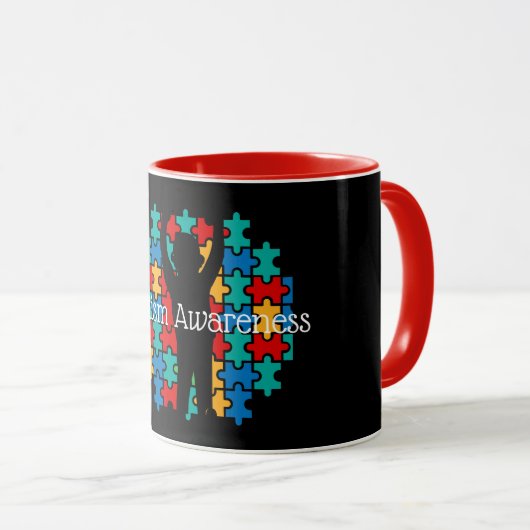 Mug Puzzle de l'autisme  (Devant droit)
