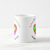 Mug Puzzle de l'autisme sur le coeur (Centre)