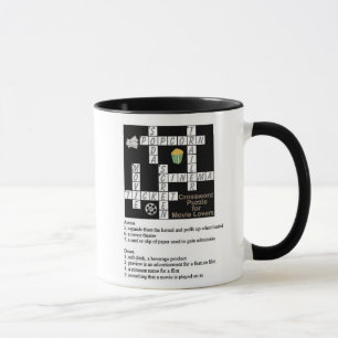 Mug Puzzle de mots croisés pour les amateurs de ciné
