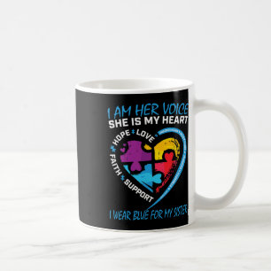 Mug Puzzle Je Porte Du Bleu Pour Ma Soeur Autisme Aw