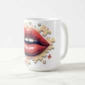 Mug Puzzle lèvres pop (Devant droit)