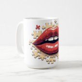 Mug Puzzle lèvres pop (Devant gauche)