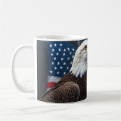 Mug Pygargue à tête blanche avec drapeau américain Art (Gauche)