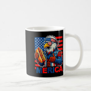 Mug Pygargue à tête blanche hotdog drapeau américain d