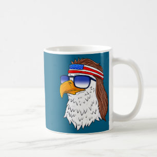 Mug Pygargue à tête blanche mullet 4 juillet drôle Usa
