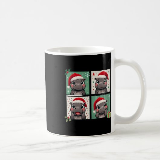Mug Pygmy Hippo meme Père Noël Casquette Photoboooooot (Droite)
