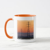 Mug Pylônes électriques au coucher du soleil (Gauche)
