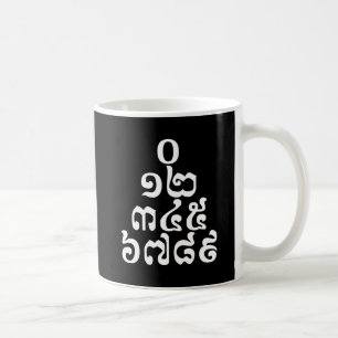 Mug Pyramide de nombres cambodgiens - 0 12 345 6789 Kh