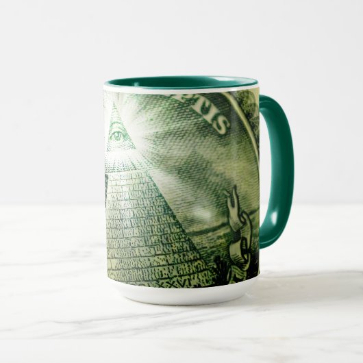 Mug Pyramide monétaire "OEil de la Providence" (Devant droit)