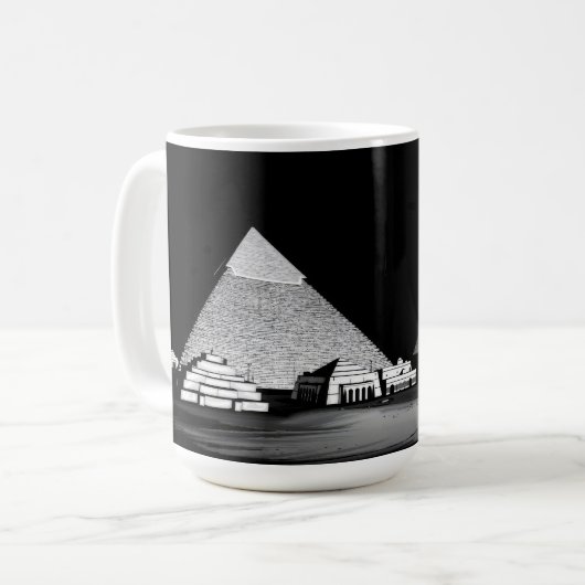 Mug Pyramides noires et blanches (Devant gauche)