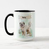 Mug Pyrenean Shepherd Watercolor Personalized Dog (Gauche)