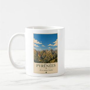 Mug Pyrénées France – Alpines Illustrated Landscape