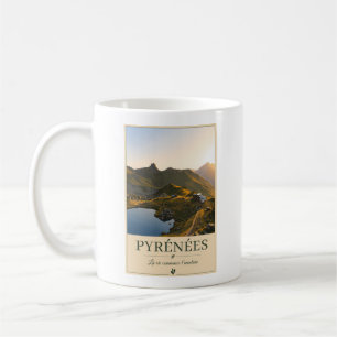Mug Pyrénées France – Lake Illustrated Landscape