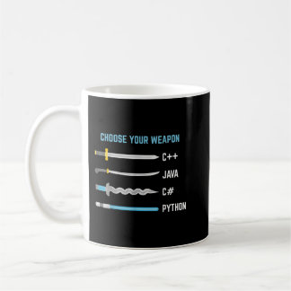 Mug Python Choisissez Votre Arme - Drôle Informatique 