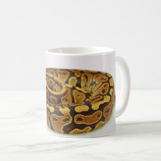 Mug Python jaune et noir de boule (Devant droit)