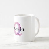 Mug Q Nom Rose Violet Confortable (Devant droit)