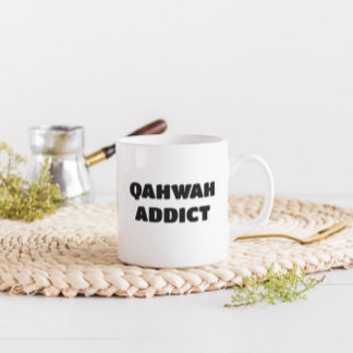Mug Qahwah Addict drôle arabe