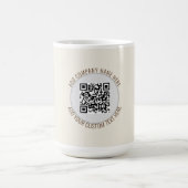 Mug QR Code minimaliste gris simple (Centre)