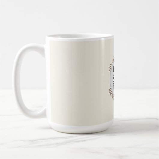 Mug QR Code minimaliste gris simple (Gauche)