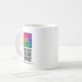 Mug QR Code Scan Me Upload Logo Modern Simple Template (Devant gauche)