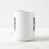 Mug QR Code Scan Me Website Url Modèle Blanc Grand (Centre)