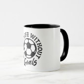 Mug Qu’est-ce que la vie sans objectifs – Minimalisme (Devant droit)