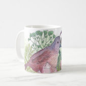 Mug Quail assis dans les cristaux (Devant gauche)