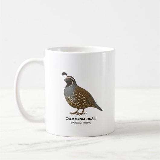 Mug Quail de Californie - Oiseaux de Californie (Gauche)
