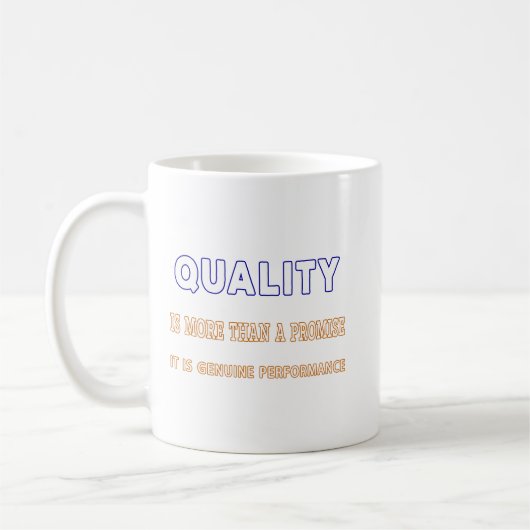 Mug Qualité des devis, Qualité est plus qu'une promess (Gauche)