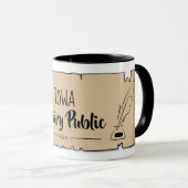 Mug Qualité Des Plumes De Défilement Publique De L'Iow (Devant droit)