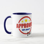 Mug Qualité du père approuvé (Gauche)
