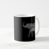 Mug Qualités d'un nuage de mots d'éléphant (Devant droit)