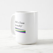 Mug Quand Avez-Vous Choisi L'Hétérosexualité ? (Devant gauche)
