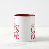 Mug Quand Dieu a créé des chats (Centre)