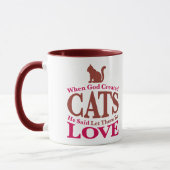 Mug Quand Dieu a créé des chats (Gauche)