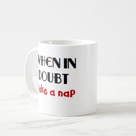 Mug quand douter nap (Devant gauche)