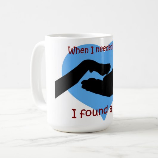 Mug Quand j'avais besoin d'une Main, j'ai trouvé une t (Devant gauche)
