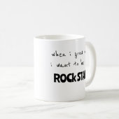Mug Quand je serai grande, Rock Star (Devant droit)