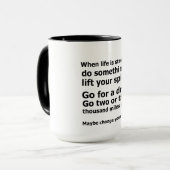 Mug Quand la vie est stressante (Devant gauche)