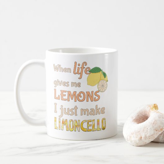 Mug Quand la vie me donne des citrons, je fais du limo (Avec donut)