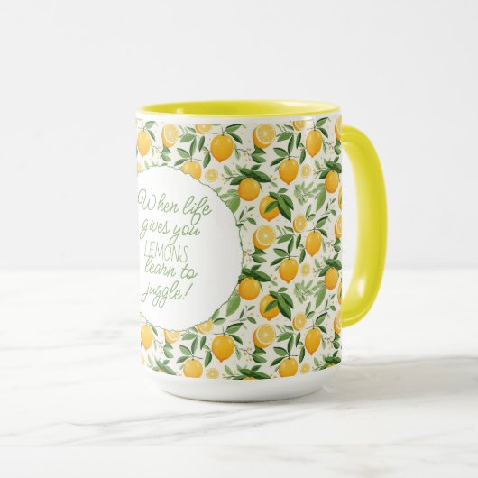 Mug Quand la vie vous donne des citrons, apprenez à ré (Devant droit)